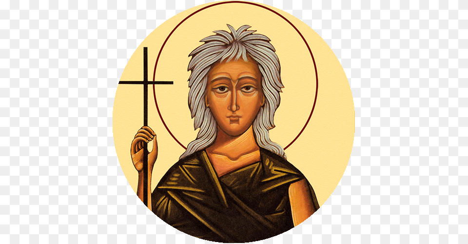 Mary Of Egypt Orthodox St Mary Of Egypt Icon, Cross, Symbol, Person, Female Png Image