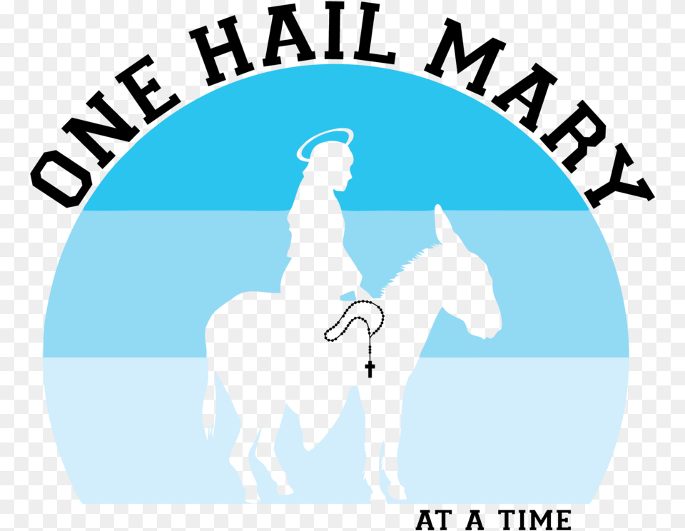 Mary On Donkey, Silhouette, Person, People, Adult Free Png Download