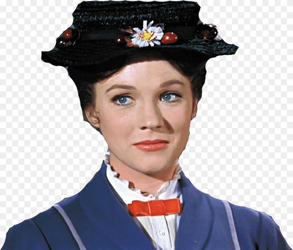Mary Poppins Photoshopped Julie Andrews, Hat, Person, Clothing, Lady Png Image