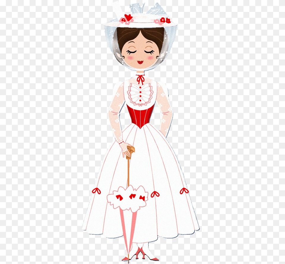 Mary Poppins Silhouette Clip Art Mary Poppins Dress Drawing, Person, Clothing, Costume, Girl Png