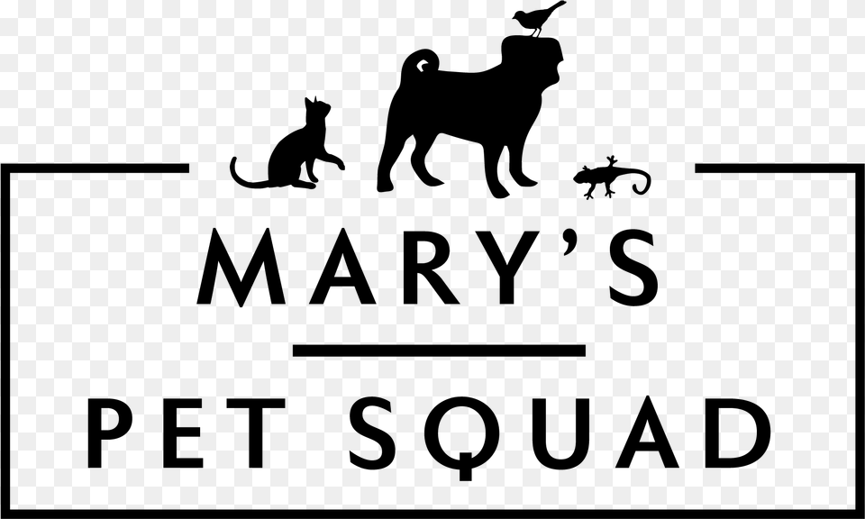 Mary S Pet Squad Silhouette, Gray Png