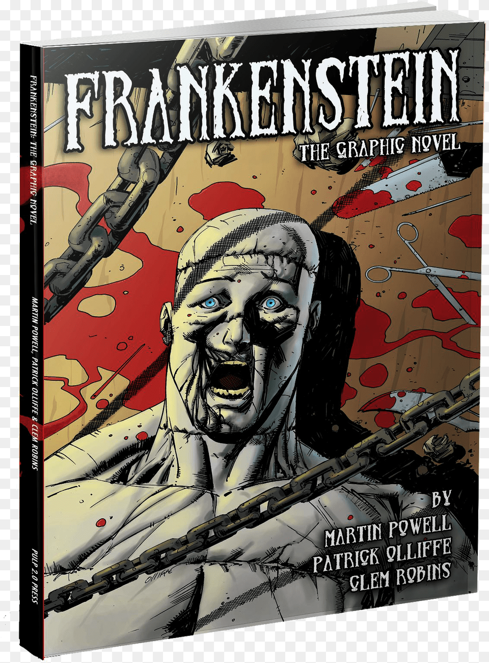 Mary Shelley Frankenstein Graphic Novel, Book, Comics, Publication, Weapon Free Png