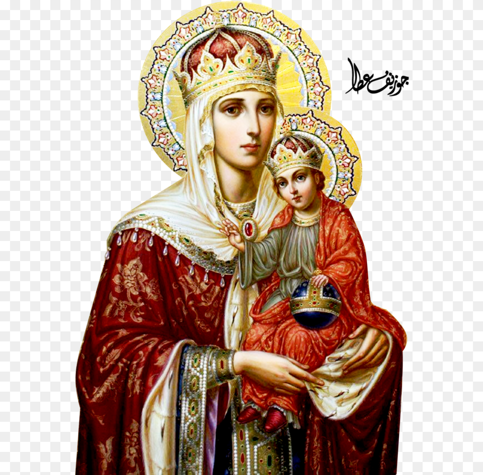 Mary Theotokos Icons Of Jesus Virgin Printing Clipart Mother Mary In Russia, Art, Painting, Adult, Wedding Png Image
