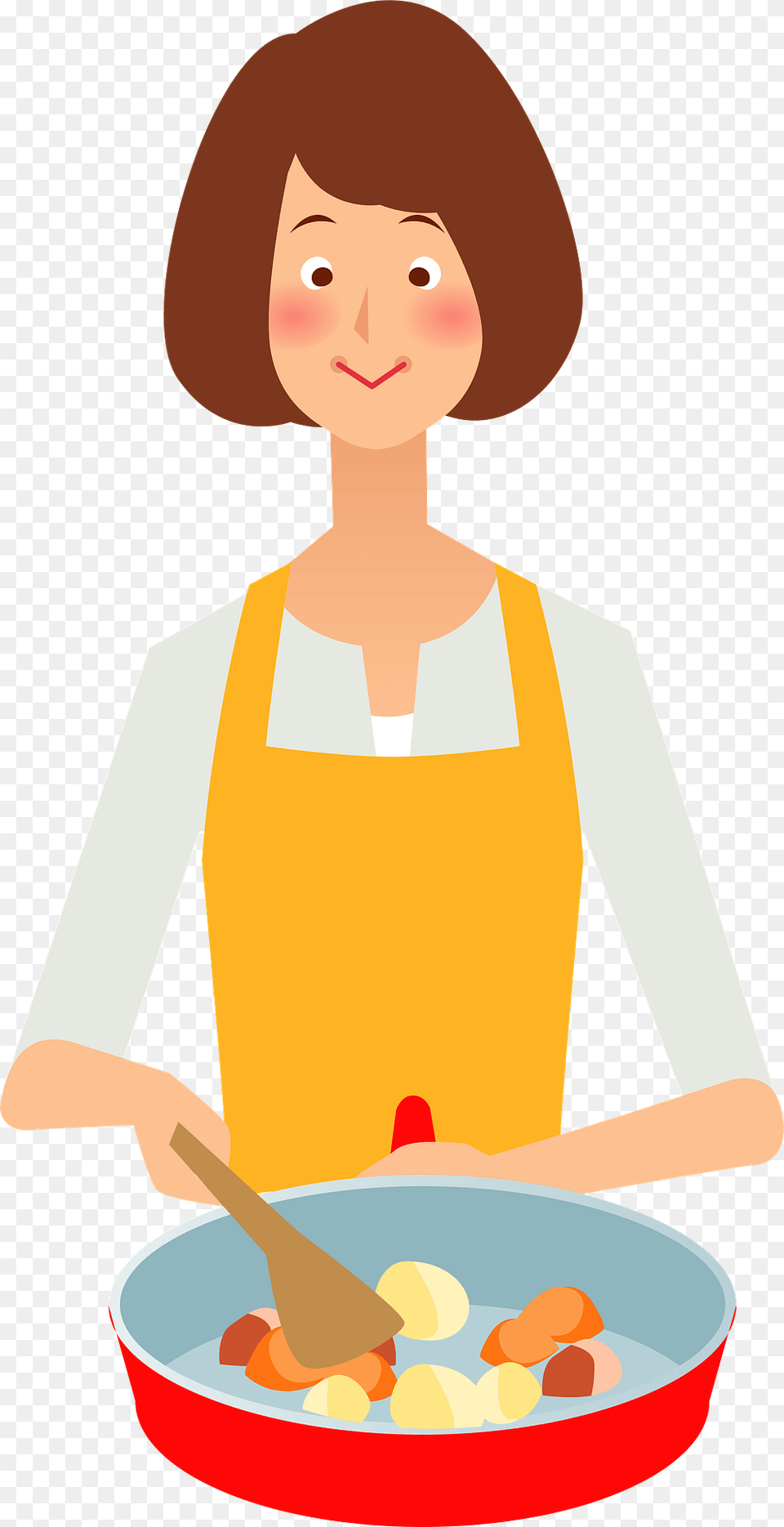 Mary Woman Is Cooking Clipart, Person, Face, Head, Bowl Png