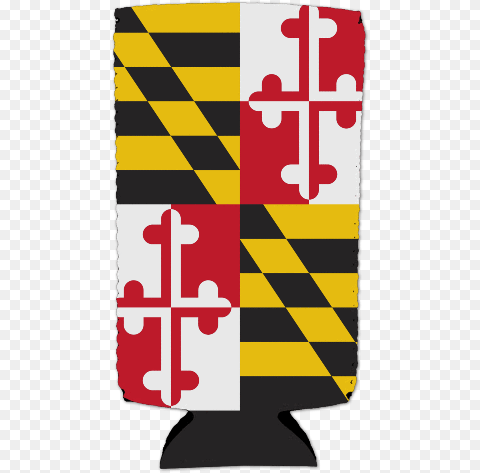 Maryland Flag Stadium Can Cooler Black And White Tiles Floor Free Png