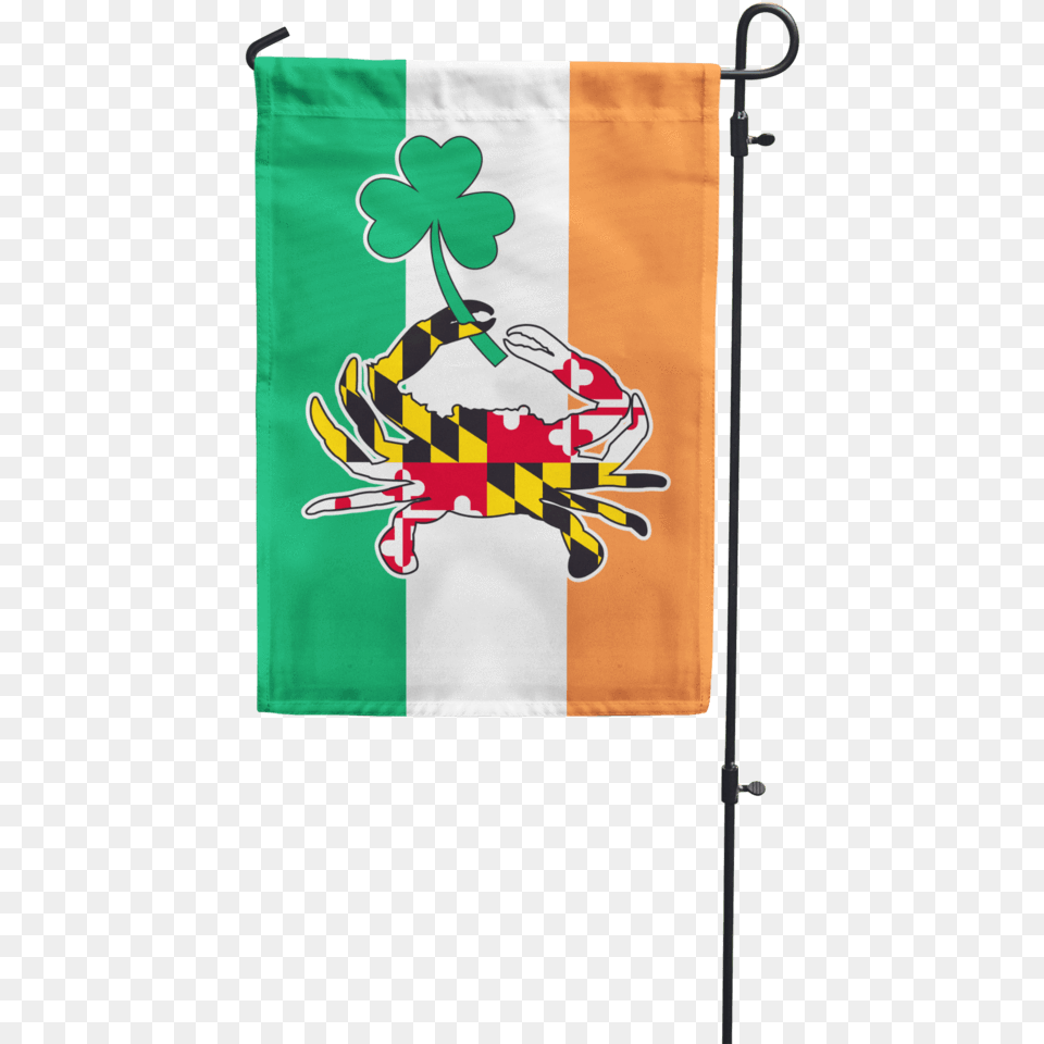 Maryland Full Flag Crab With Shamrock W Irish Flag Maryland State Flag Png Image
