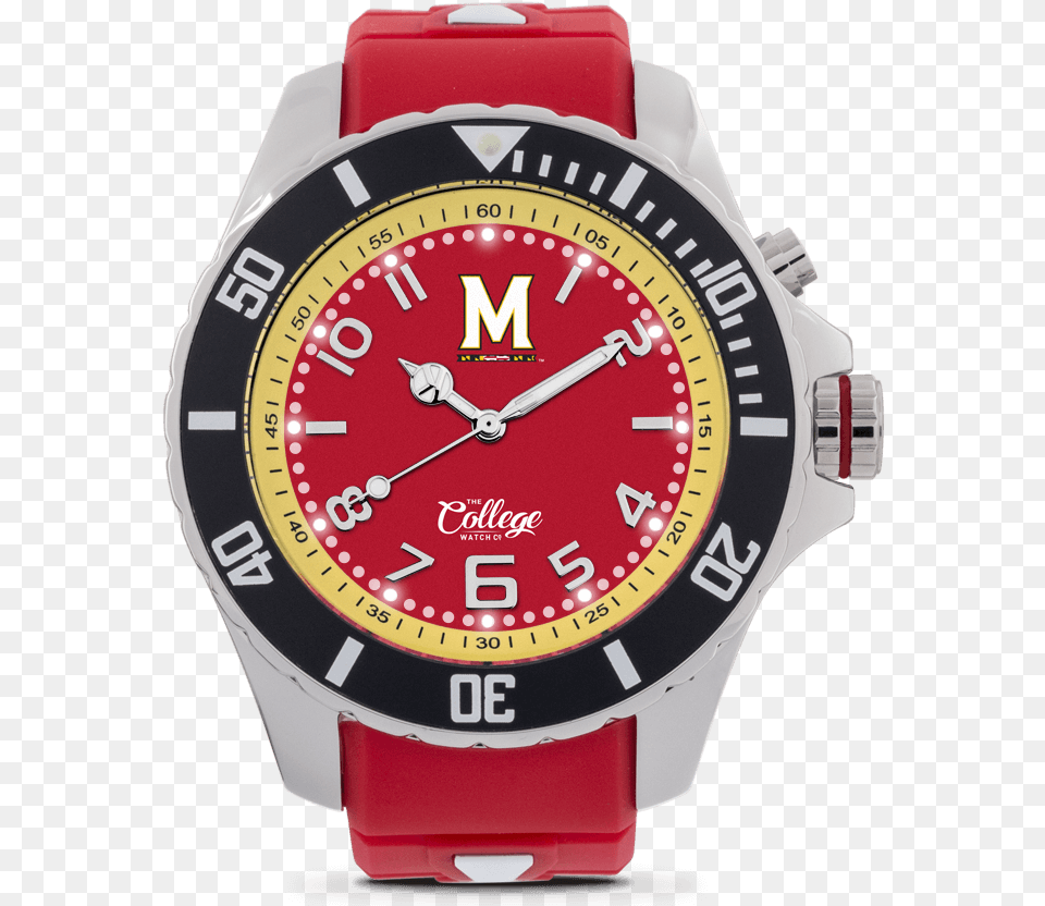 Maryland Terrapins College Watch Hands Stainless Steel, Arm, Body Part, Person, Wristwatch Free Transparent Png