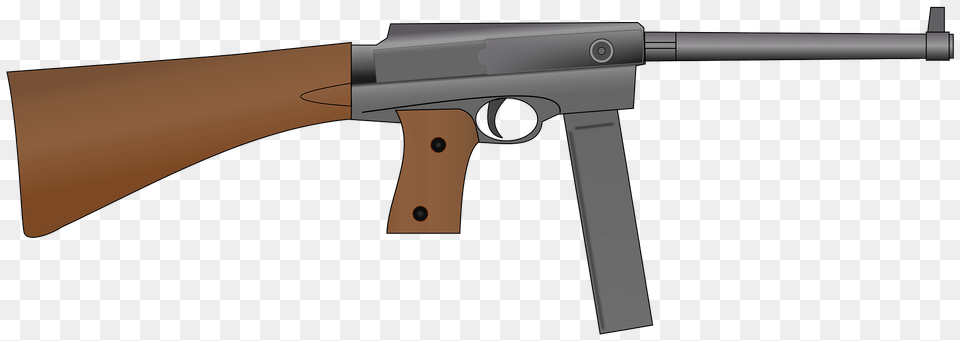 Mas 38 Submachine Gun Clipart, Firearm, Rifle, Weapon, Handgun Png Image