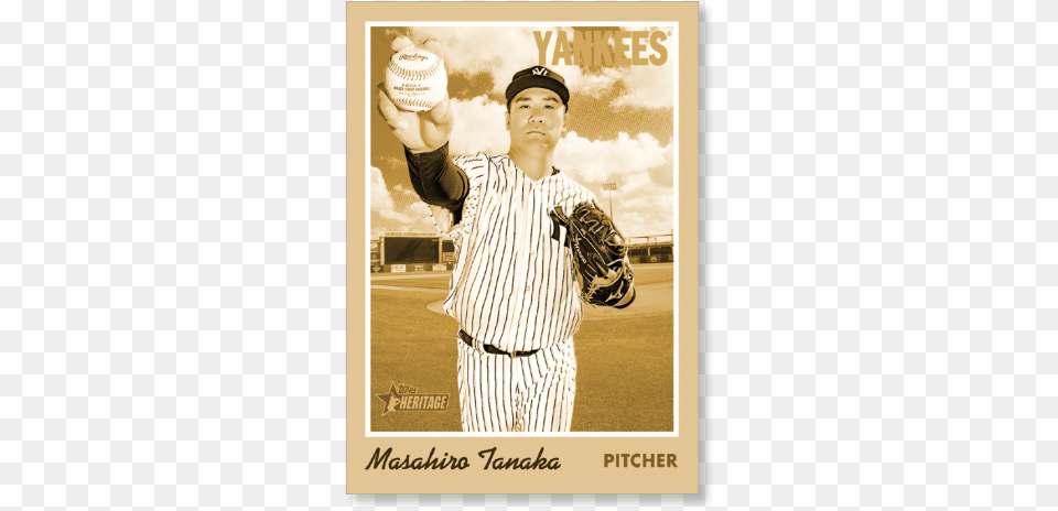 Masahiro Tanaka 2019 Heritage Baseball Base Poster Baseball Player, Team Sport, Person, Sport, Glove Free Png