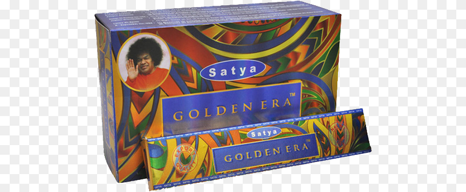 Masala Incense Packing Satya Golden Era Incense Sticks, Person, Box Free Transparent Png