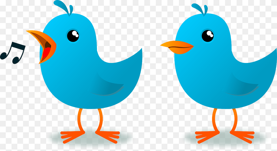 Mascot Blue Bird Twitter Tweet Cartoon Cute Bird Cartoon Gif, Animal, Beak Png Image