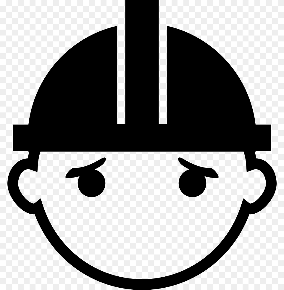 Mascot Sad Circle, Clothing, Hardhat, Helmet, Stencil Free Png Download