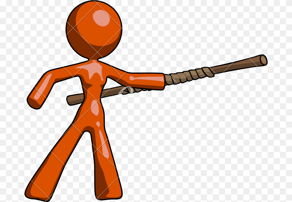 Mascot Woman Bo Staff Pointing Right Kung Fu Pose, People, Person, Bow, Weapon Free Png Download