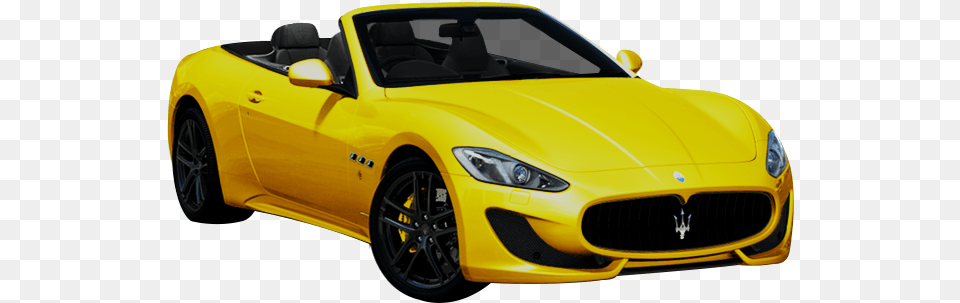 Maserati Grancabrio For Rent In Dubai Maserati Grancabrio Yellow, Alloy Wheel, Vehicle, Transportation, Tire Png Image