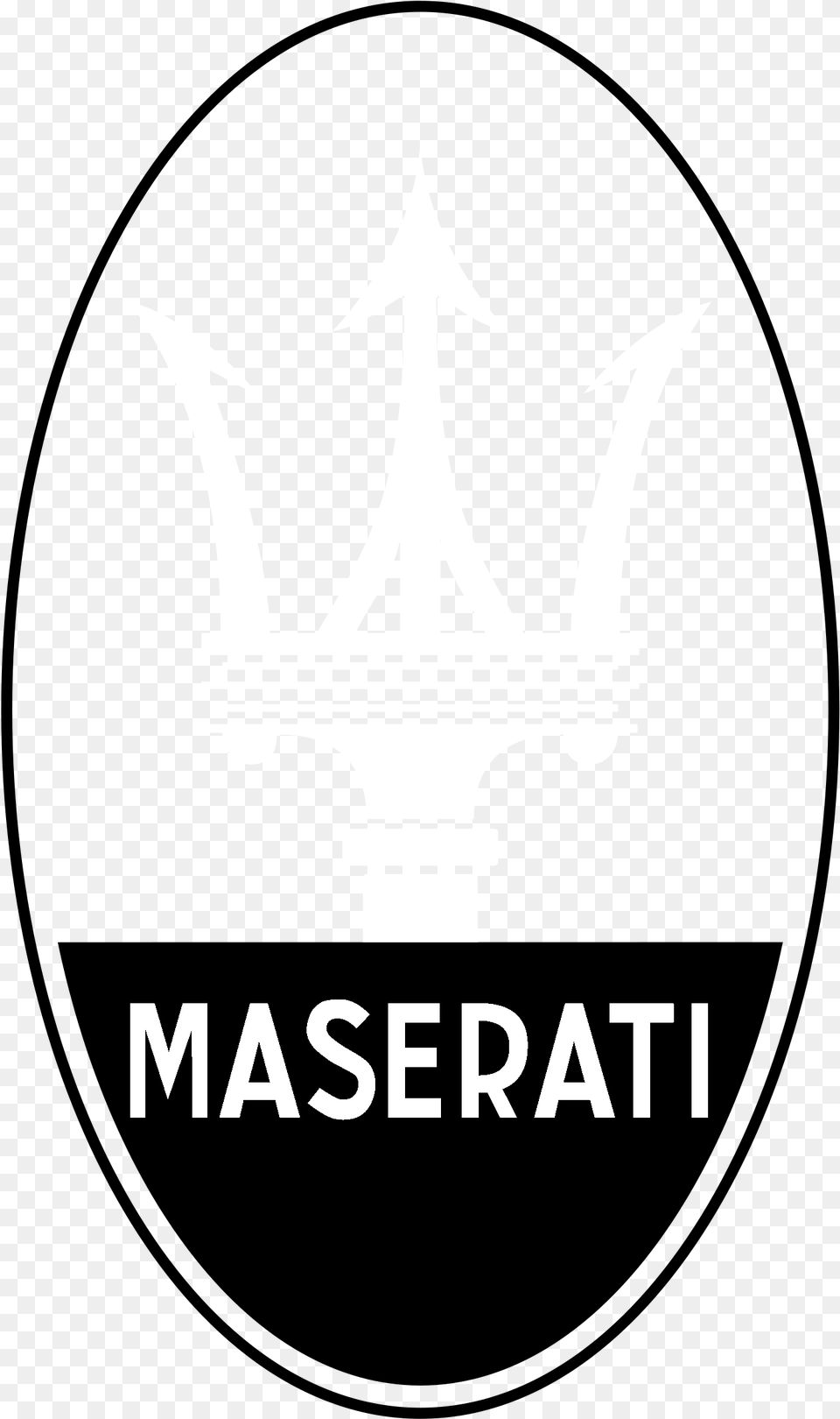 Maserati Logo Black And White Maserati, Weapon, Trident Png Image