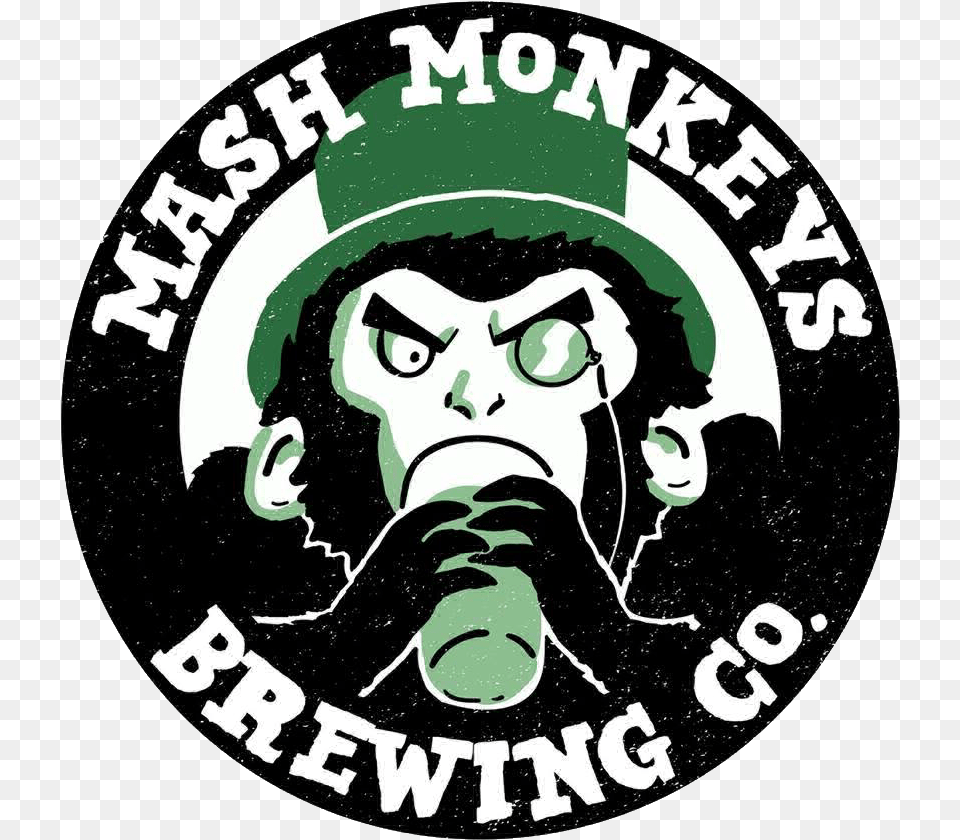 Mash Mash Monkeys Brewing Company, Sticker, Logo, Baby, Person Free Png Download