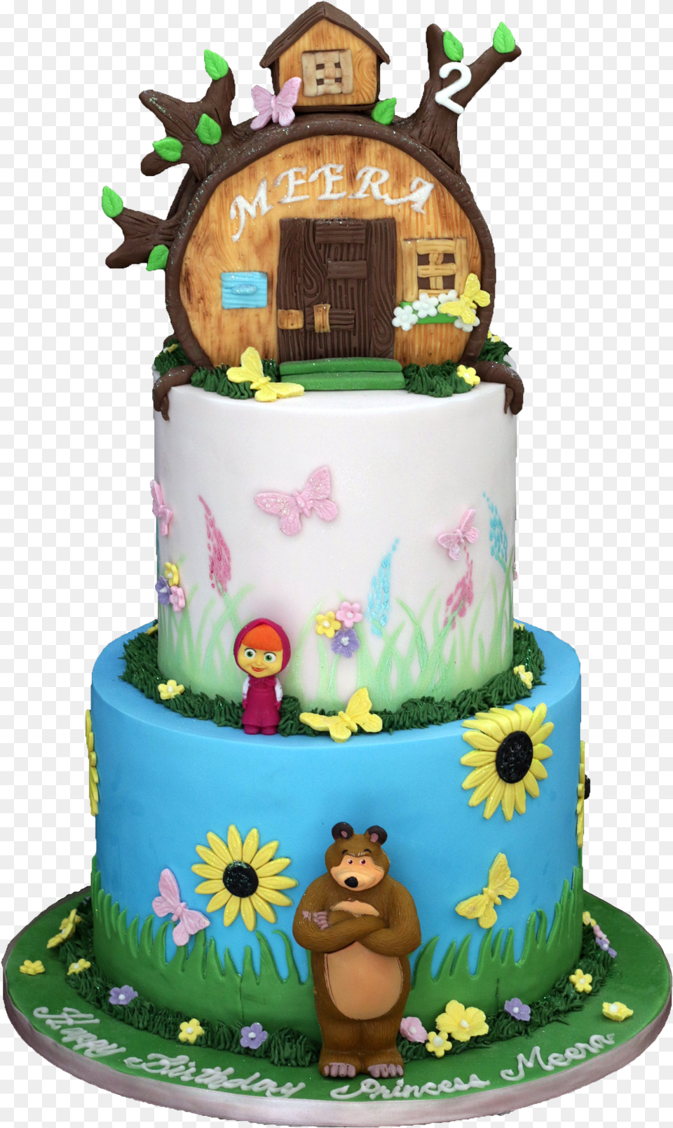 Masha Amp Bear Cake Cake Decorating, Dessert, Birthday Cake, Cream, Food Free Png