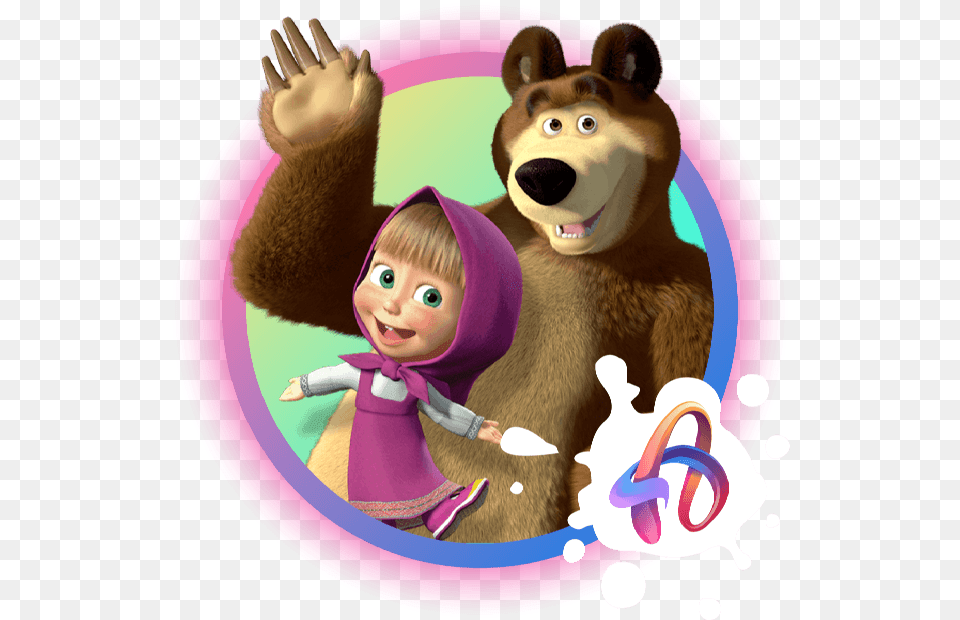 Masha And The Bear, Baby, Person, Face, Head Free Png