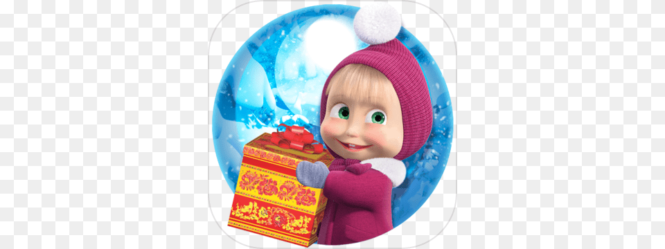 Masha And The Bear Masha And The Bear Xmas Shopping, Clothing, Hat, Cap, Baby Png Image