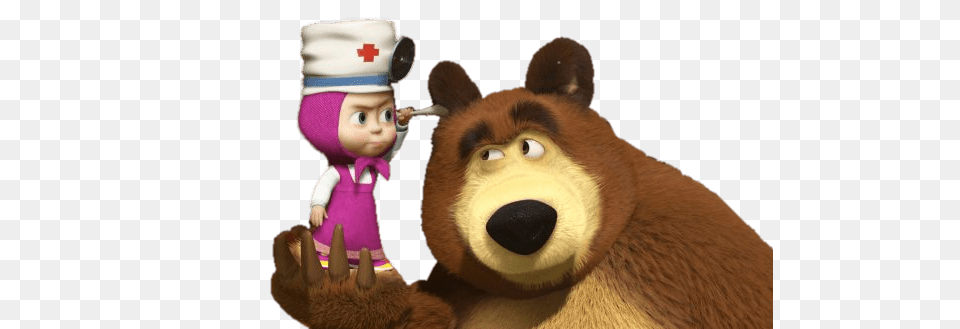 Masha Playing Nurse, Baby, Person, Animal, Bear Free Png Download