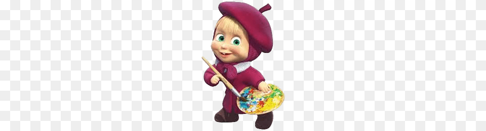 Masha With Paint Pallet, Baby, Person Free Png Download
