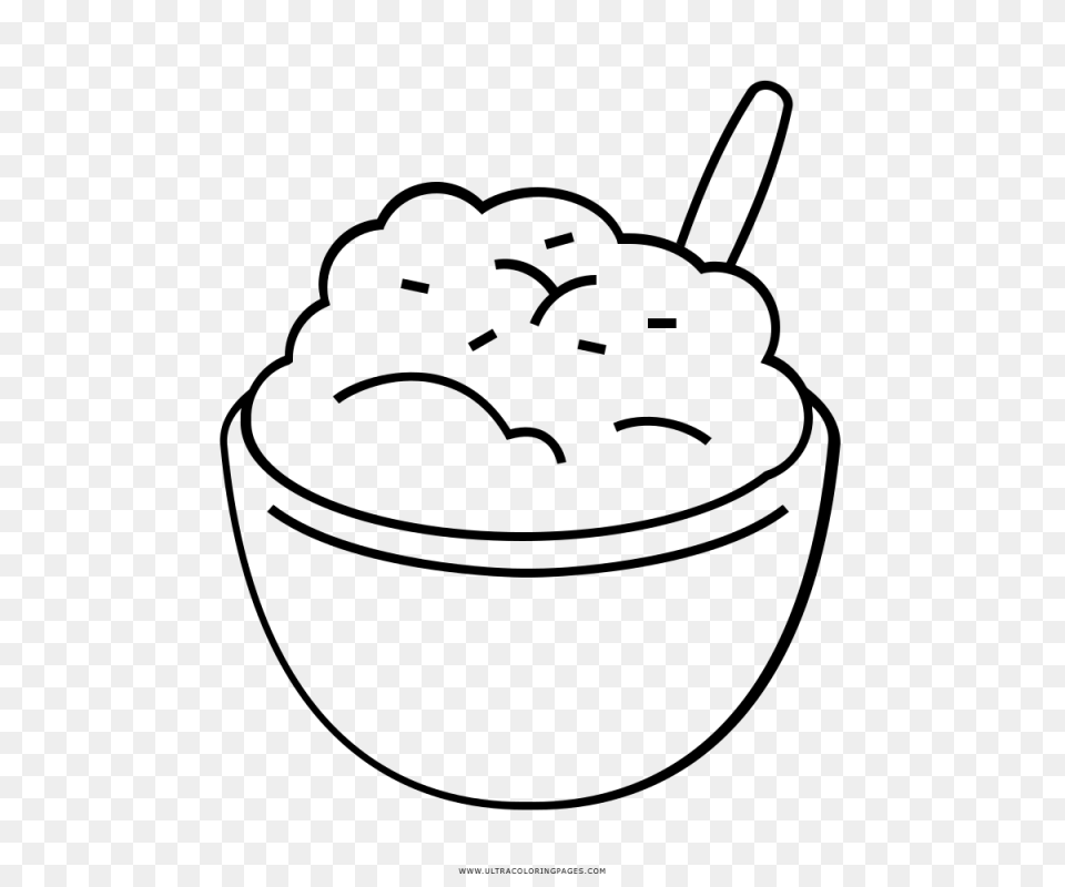 Mashed Potatoes Clipart Black And White Clip Art Images, Gray Png