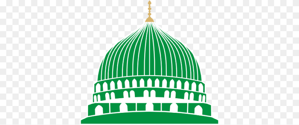 Masjid E Nabvi Vector Logo Gumbad E Khizra Vector, Architecture, Building, Dome, Mosque Free Png Download