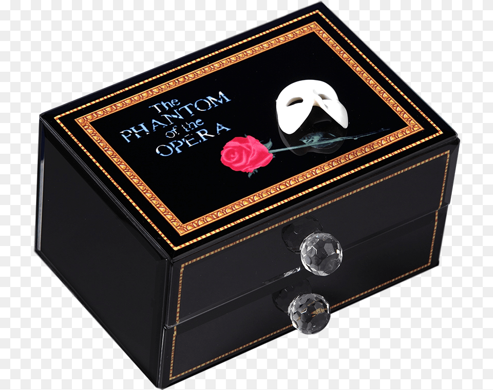 Mask Amp Rose Glass Drawer Boxclass Fantasma De La Opera Caja Musical, Box, Treasure, Flower, Plant Png