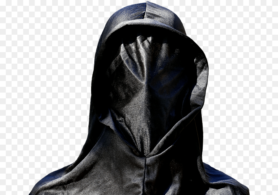 Mask Black Blank Anonymous Mysterious Masquerade, Clothing, Hood, Hoodie, Knitwear Png