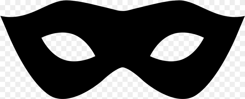 Mask Carnival Blindfold Silhouette Shape Mascara Para Tapar Los Ojos, Gray Png Image