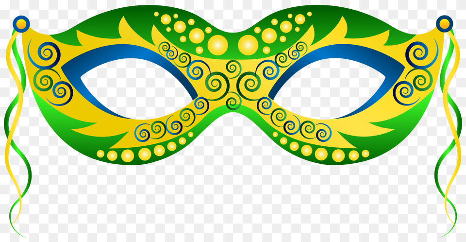 Mask Clipart, Green, Art, Graphics, Carnival Png Image