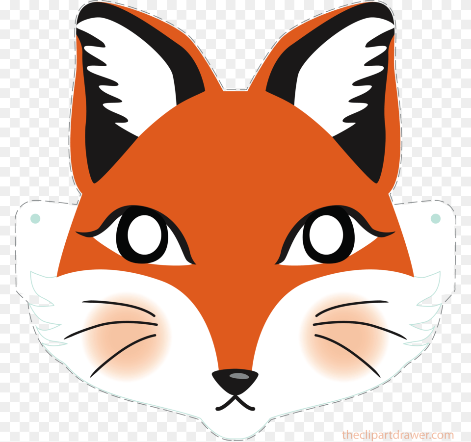 Mask Clipart Kitten Mask Clip Art Fox Face Mask Outline, Plush, Toy, Animal, Mammal Free Transparent Png