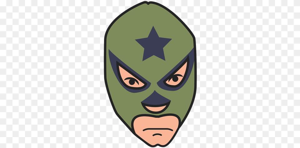 Mask Green Front Facing Star Flat U0026 Svg Cartoon, Face, Head, Person, Baby Free Transparent Png