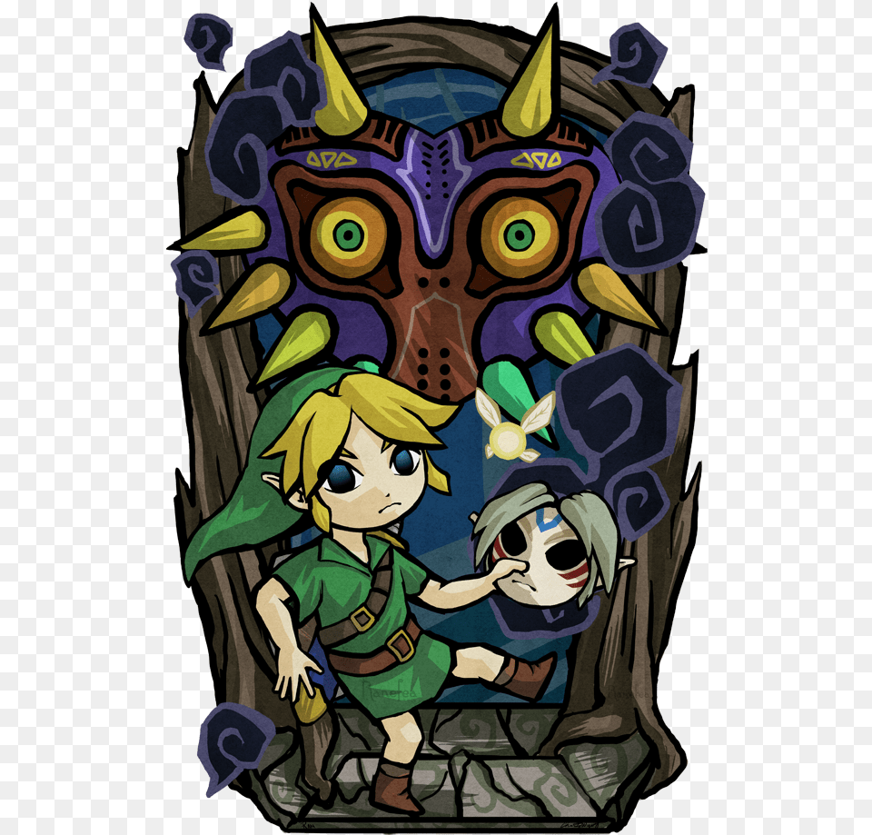 Mask In Wind Waker Style By Ranefea Wind Waker Majora39s Mask, Art, Baby, Person, Head Free Transparent Png