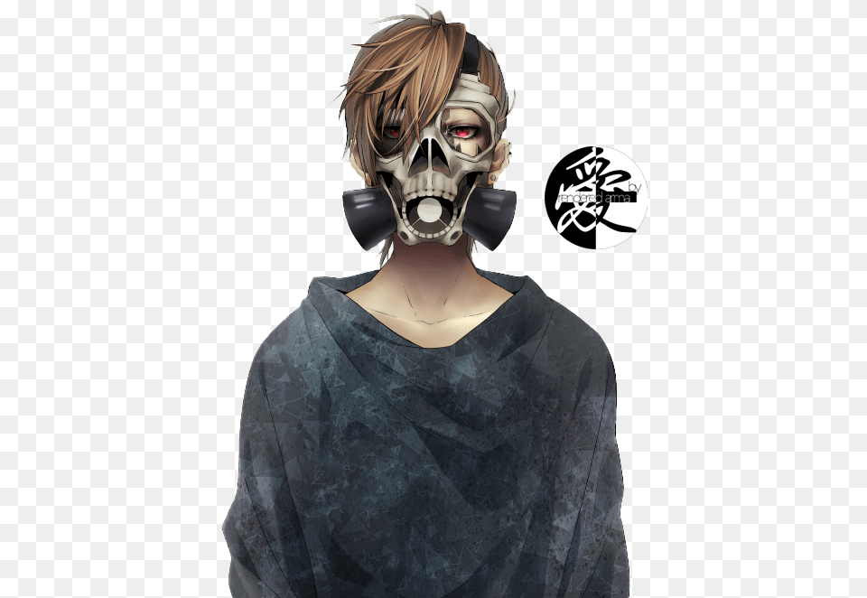 Mask Render By Armagaten D6m7ypk Gas Mask Anime Art Full Gas Mask Character, Book, Publication, Comics, Adult Png Image