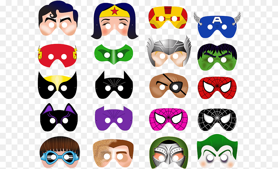 Mask Superhero Robin Batman Hq Clipart Justice League Printable Mask, Face, Head, Person, Baby Free Png Download