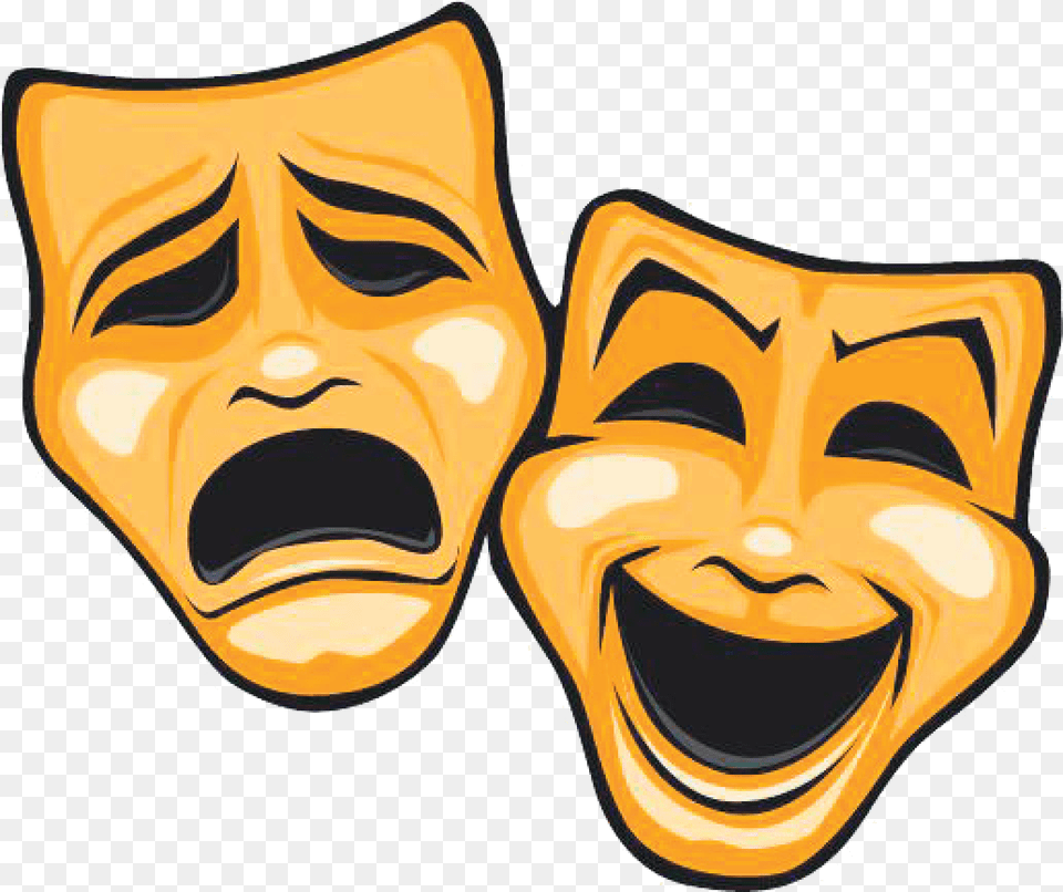 Mask Theatre Tragedy Comedy Comedy And Tragedy Masks, Person, Face, Head Free Transparent Png