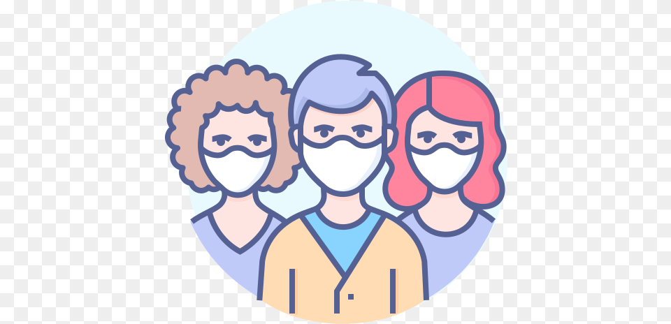 Masked People Group Face Icon People Group Icon, Photography, Art, Head, Person Png