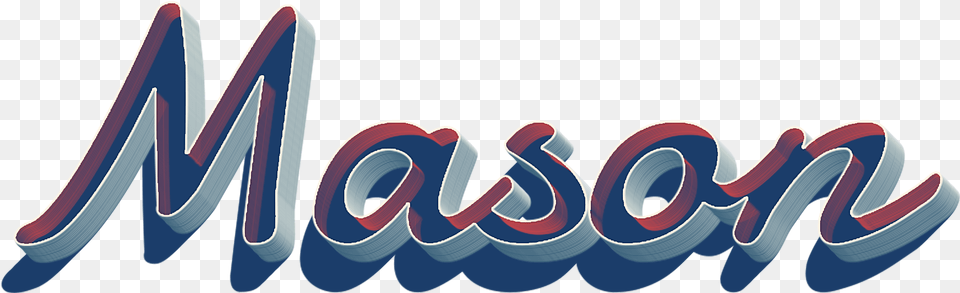Mason 3d Letter Name Graphic Design, Art, Logo, Light, Tape Png Image