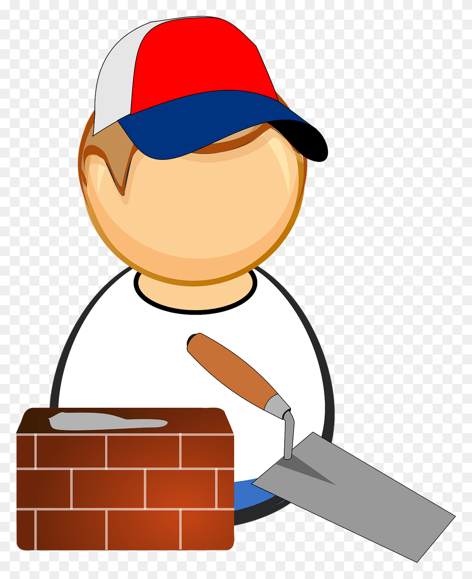 Mason Bricklayer Clipart, Baseball Cap, Hat, Clothing, Cap Png Image
