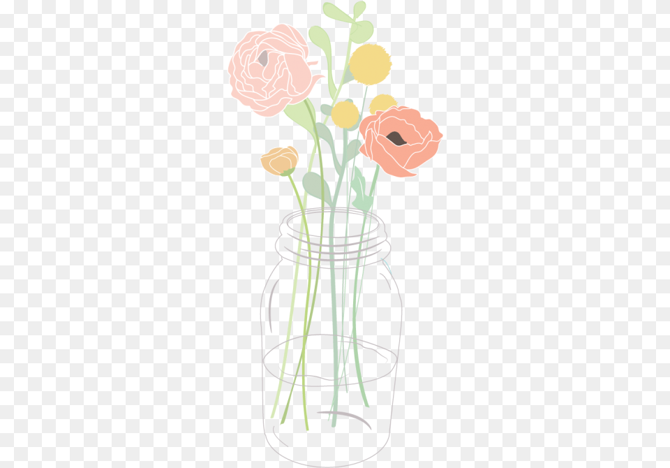 Mason Jar Clipart In Clip Art Flowers In Mason Jars, Plant, Potted Plant, Pottery, Vase Free Png