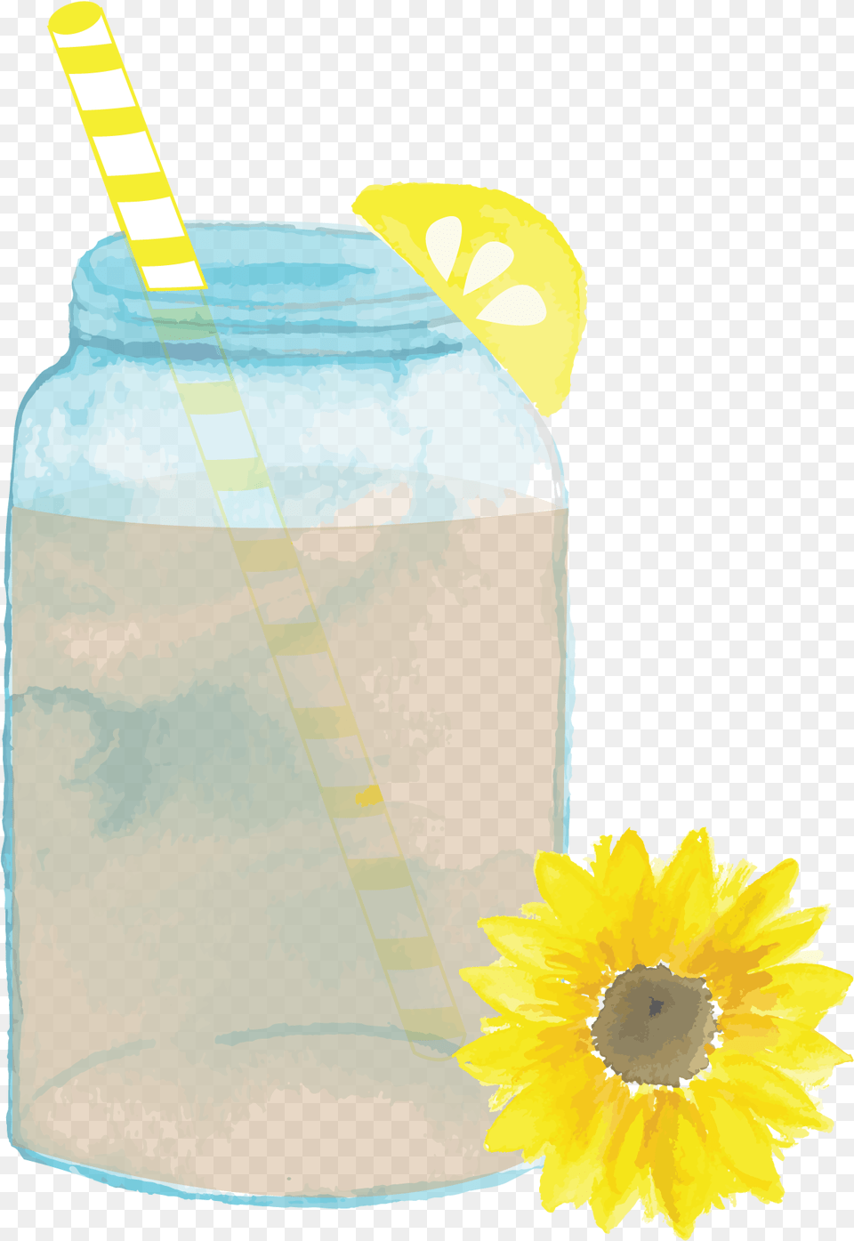 Mason Jar Clipart Sweet Jar Mason Jar Sweet Tea Clipart, Flower, Plant, Sunflower Free Transparent Png