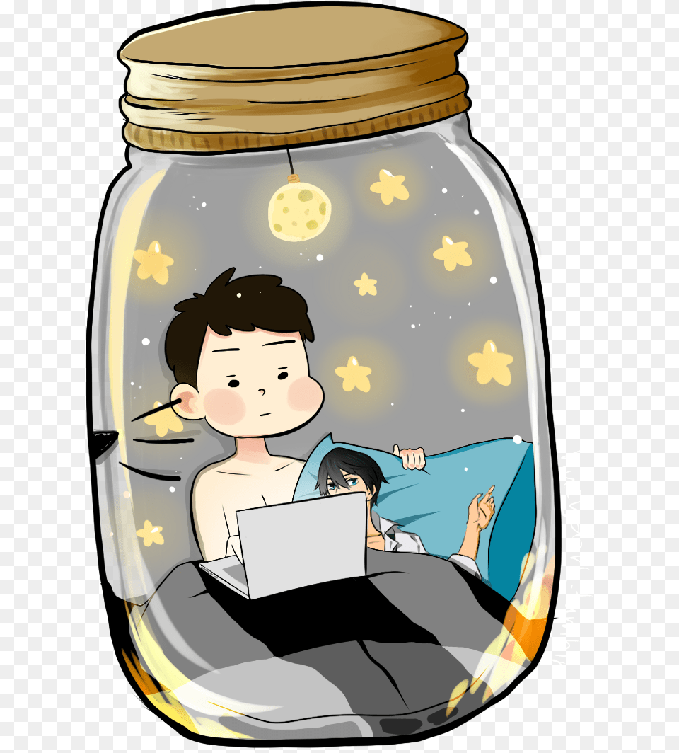 Mason Jar Clipart Transparent Tumblr Cute Dan And Phil Fanart, Head, Face, Person, Baby Png