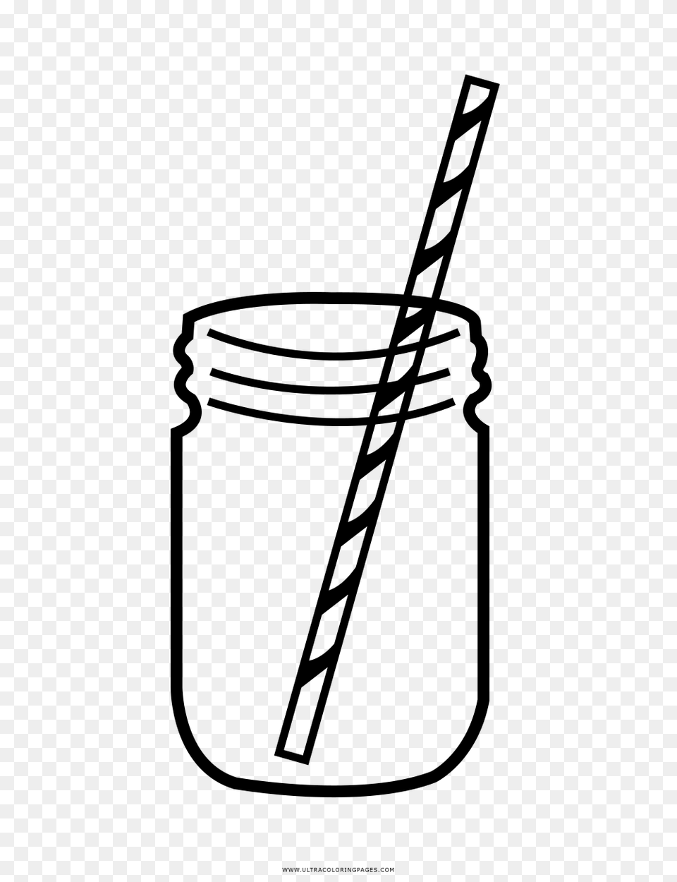 Mason Jar Coloring, Gray Png