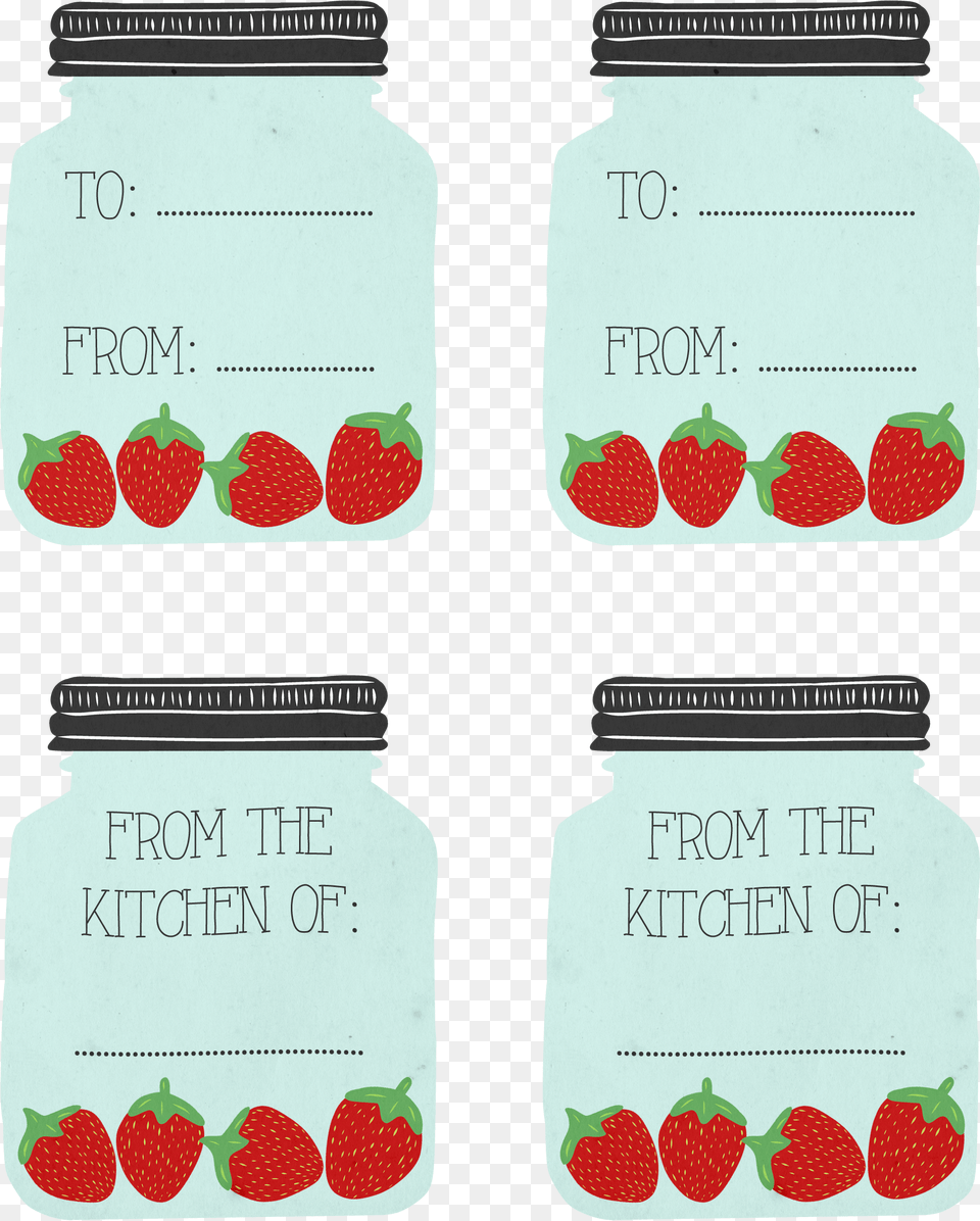 Mason Jar Gift Tag Printable, Food, Jam, Berry, Fruit Png Image