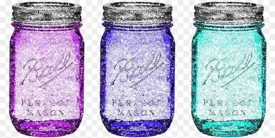 Mason Jars Glitter Flowers Jar Background, Can, Tin Free Transparent Png