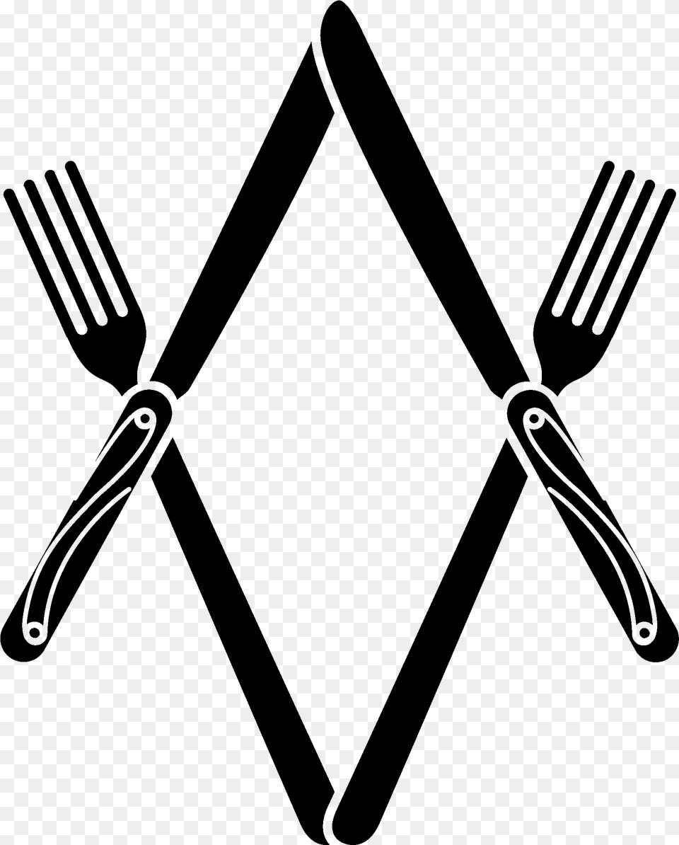 Masonic Bib Clip Napkin Holder Masonic Fork And Knife, Gray Free Transparent Png