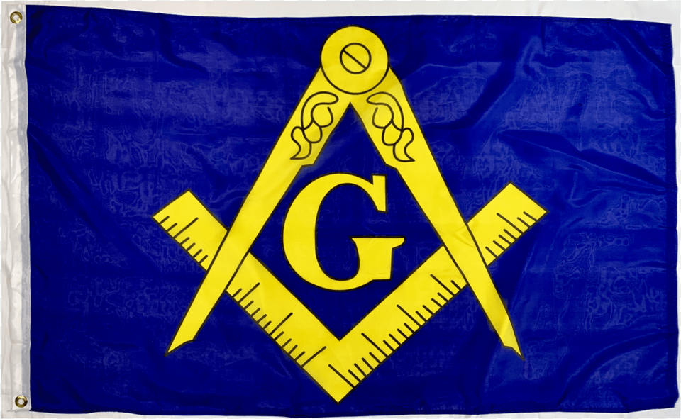 Masonic Flag Yellow Logo Blue Field 3 X 5 Ft Freemasons Flag, Symbol Png