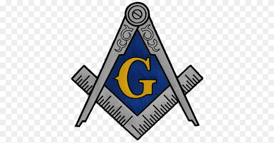 Masonic Logo Freemason Necklace Masonic Square And Compass White, Badge, Symbol, Scoreboard Free Png Download