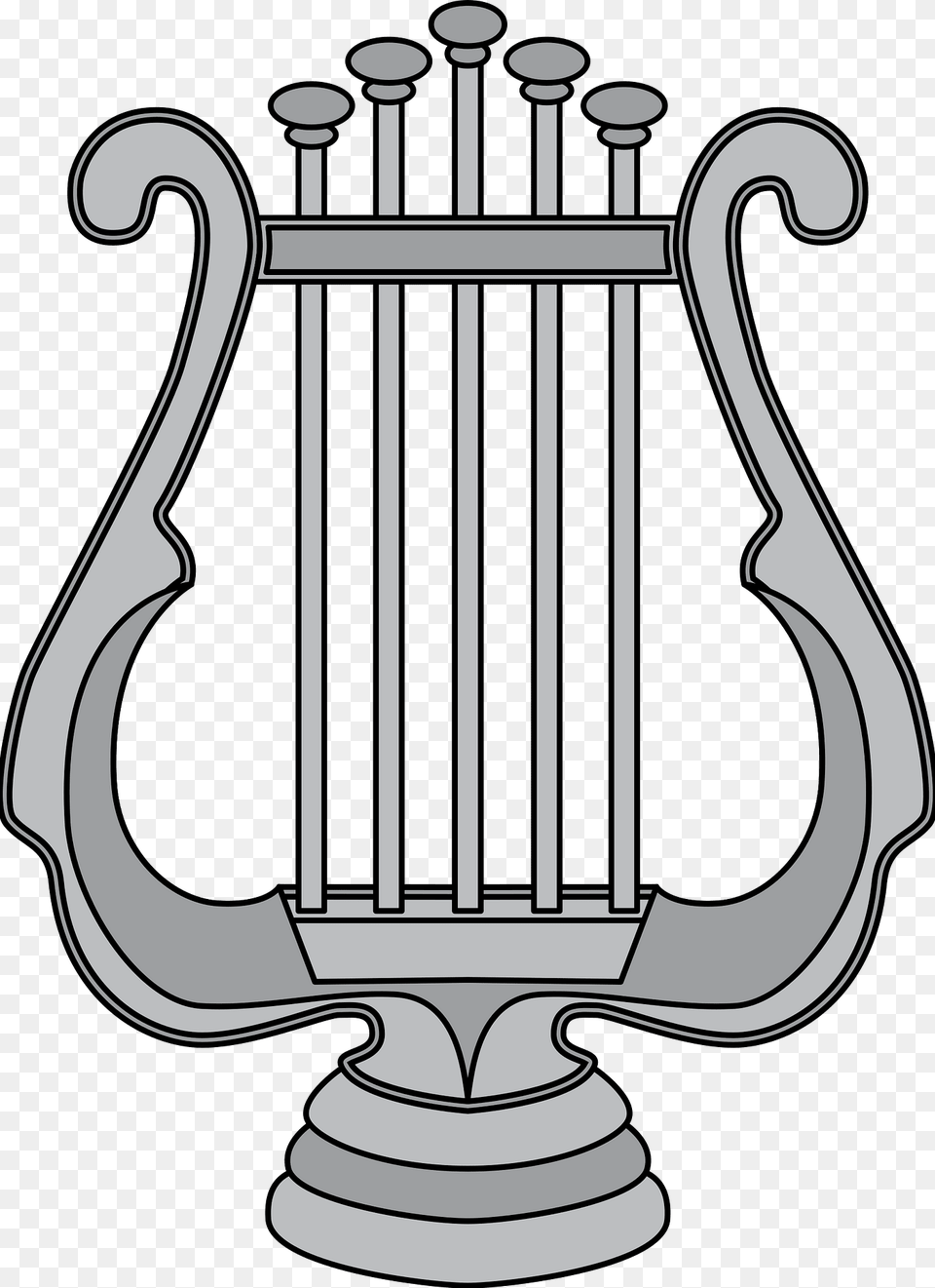 Masonic Organist Clipart, Harp, Lyre, Musical Instrument Free Png
